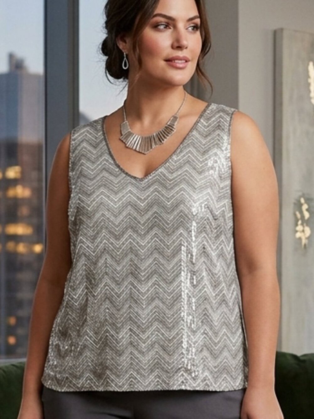Sunny Choi Shimmering silk Top 16W